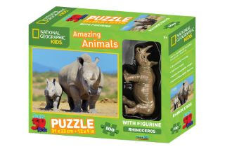 Obrázek z Puzzle 3D Nosorožec 